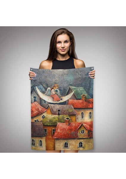 Gecenin Meleği Dekoratif Duvar Örtüsü - HALISI-6244 fiyatları