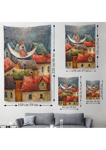 Gecenin Meleği Dekoratif Duvar Örtüsü - HALISI-6244 modelleri