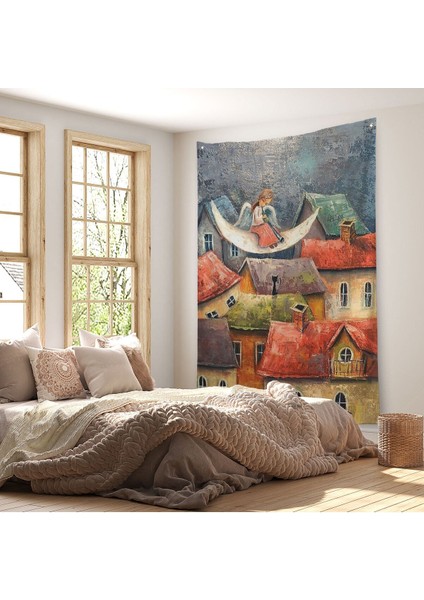 Gecenin Meleği Dekoratif Duvar Örtüsü - HALISI-6244