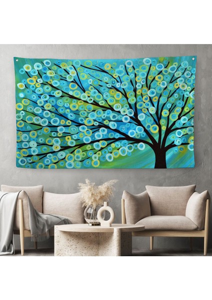 Sürreal Ağaçtaki Renkler Senfonisi Duvar ÖRTÜSÜ-HALISI-6628