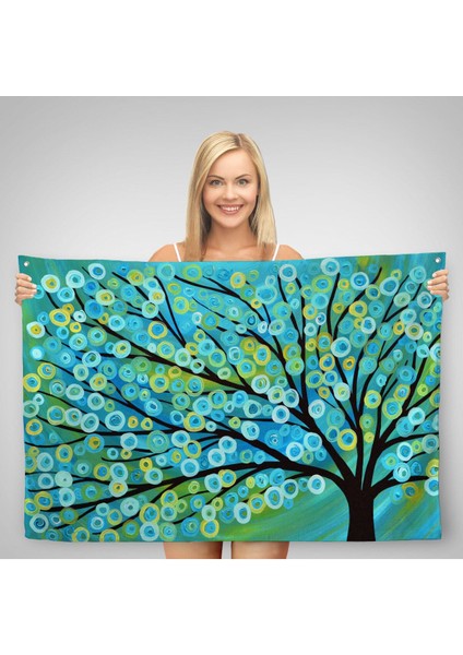 Sürreal Ağaçtaki Renkler Senfonisi Duvar ÖRTÜSÜ-HALISI-6628 fiyatları