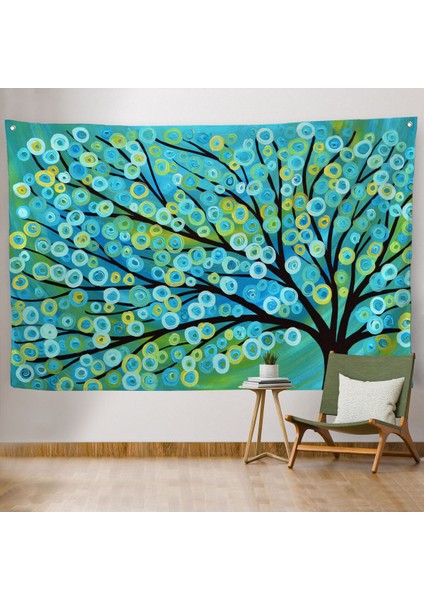 Sürreal Ağaçtaki Renkler Senfonisi Duvar ÖRTÜSÜ-HALISI-6628