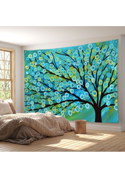 Sürreal Ağaçtaki Renkler Senfonisi Duvar ÖRTÜSÜ-HALISI-6628