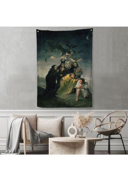 Madrid Ispanya Lázaro Galdiano Müzesindeki Francisco Goya'nın Büyü Duvar Örtüsü - HALISI-6252
