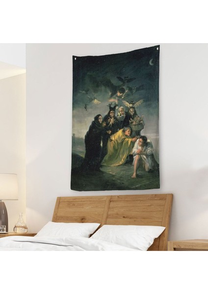 Madrid Ispanya Lázaro Galdiano Müzesindeki Francisco Goya'nın Büyü Duvar Örtüsü - HALISI-6252