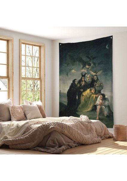 Madrid Ispanya Lázaro Galdiano Müzesindeki Francisco Goya'nın Büyü Duvar Örtüsü - HALISI-6252