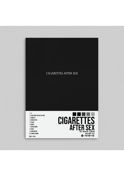Cigarettes After Sx - Cigarettes After Sx Albüm Spotify Çerçeveli - Çerçevesiz Poster Tablo