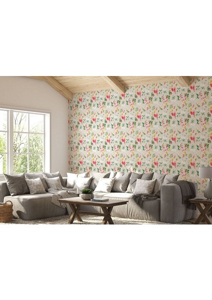 Çiçek ve Yaprak Desenli Tarzı Duvar KAĞIDI-5575 fiyatları