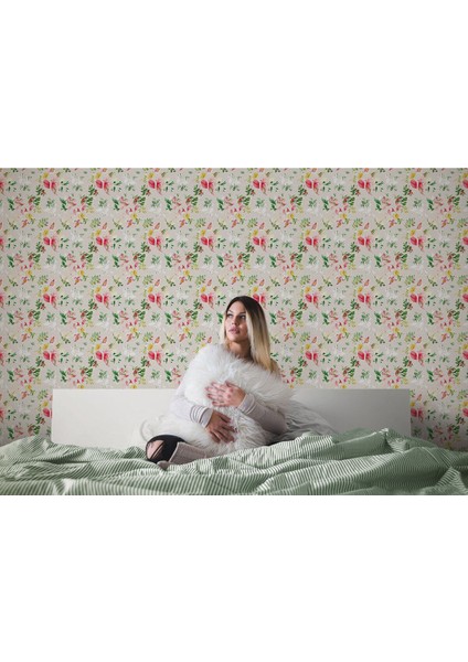 Çiçek ve Yaprak Desenli Tarzı Duvar KAĞIDI-5575 fırsatları