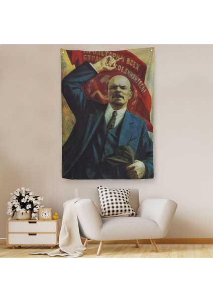 Vladimir Ilyic Lenin Dekoratif Duvar Örtüsü - HALISI-6235