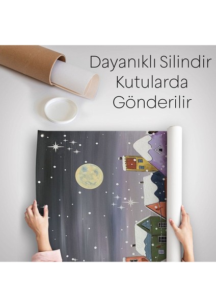 Londrada Kış Gecesi Dekoaratif Duvar Örtüsü - HALISI-6145 indirimleri
