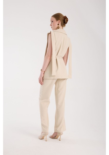 Bej Renk Premium Kumaş Yelek Pantolon Takım Elbise indirimleri