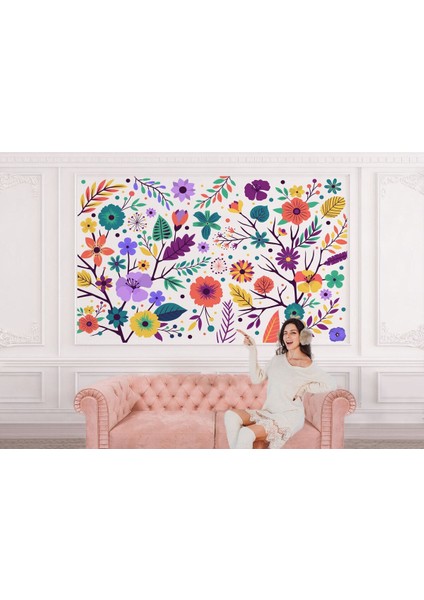 Yb Renkli Çiçekler Desenli Duvar KAĞIDI-5652 modelleri
