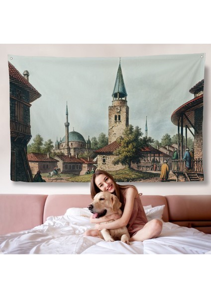 Luigi Mayer - Osmanlı Dönemi Bulgaristan Razgrad Kaskerat Duvar ÖRTÜSÜ-7038