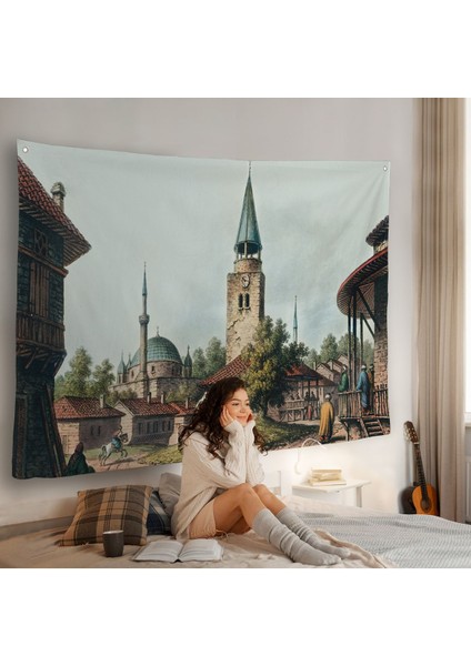 Luigi Mayer - Osmanlı Dönemi Bulgaristan Razgrad Kaskerat Duvar ÖRTÜSÜ-7038 fiyatları