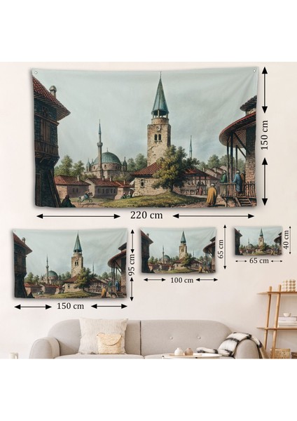 Luigi Mayer - Osmanlı Dönemi Bulgaristan Razgrad Kaskerat Duvar ÖRTÜSÜ-7038 fırsatları