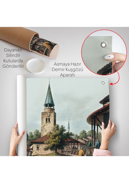 Luigi Mayer - Osmanlı Dönemi Bulgaristan Razgrad Kaskerat Duvar ÖRTÜSÜ-7038 indirimleri