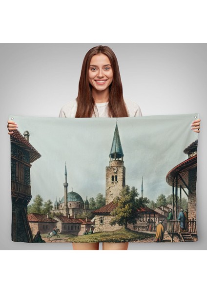 Luigi Mayer - Osmanlı Dönemi Bulgaristan Razgrad Kaskerat Duvar ÖRTÜSÜ-7038