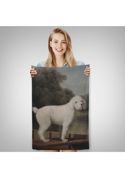 George Stubbs Beyaz Kaniş Duvar ÖRTÜSÜ-8034