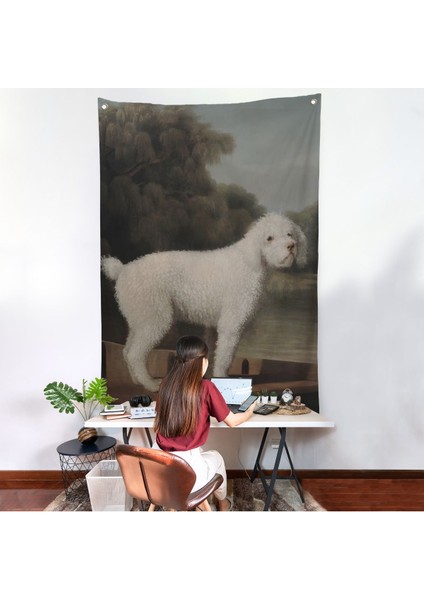 George Stubbs Beyaz Kaniş Duvar ÖRTÜSÜ-8034