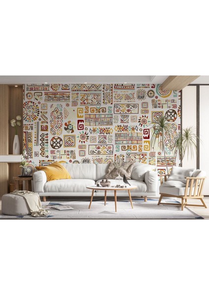 Db Soyut Renkli Şekiller Duvar Kağıdı Modern Bohem Iskandinav TASARIMI-5504