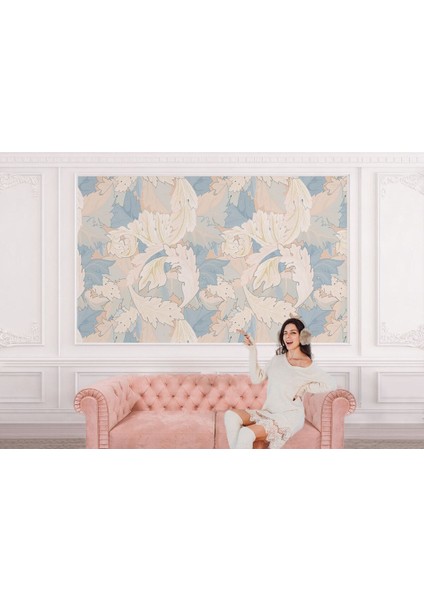 Hg Pastel Renkli Yapraklar Duvar KAĞIDI-5641 modelleri