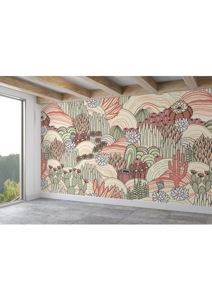 Kaktüs Desenli Duvar KAĞIDI-5741 fiyatları