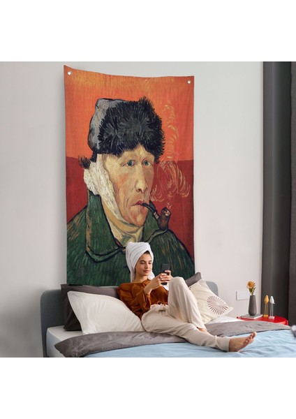 Vincent Van Gogh - Kulakları Bandajlı Portre Duvar ÖRTÜSÜ-7470 fiyatları