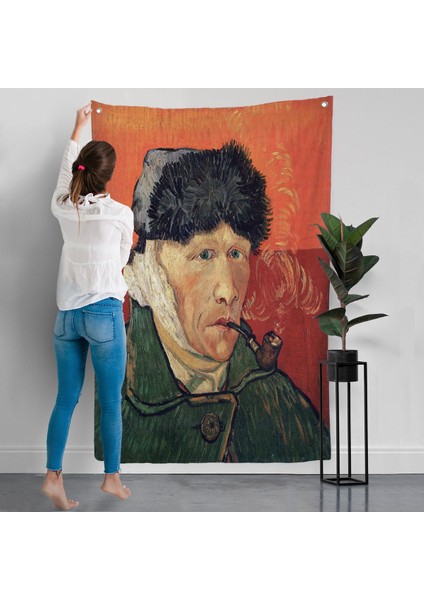 Vincent Van Gogh - Kulakları Bandajlı Portre Duvar ÖRTÜSÜ-7470 modelleri