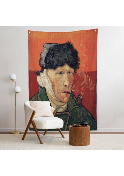 Vincent Van Gogh - Kulakları Bandajlı Portre Duvar ÖRTÜSÜ-7470