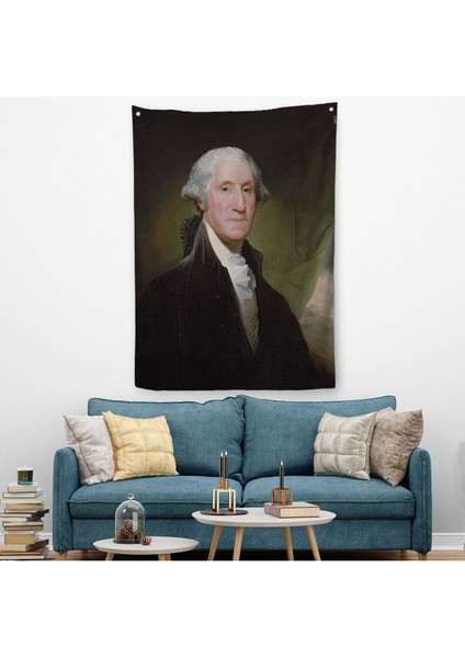 Amerika Birleşik Devletleri Kurucusu George Washington Duvar ÖRTÜSÜ-HALISI-6411