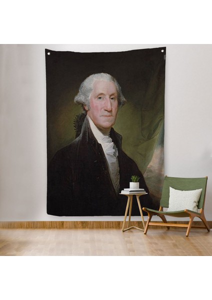 Amerika Birleşik Devletleri Kurucusu George Washington Duvar ÖRTÜSÜ-HALISI-6411