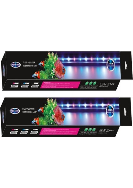 Su Içi LED Lamba 30CM Beyaz+Pembe 3W