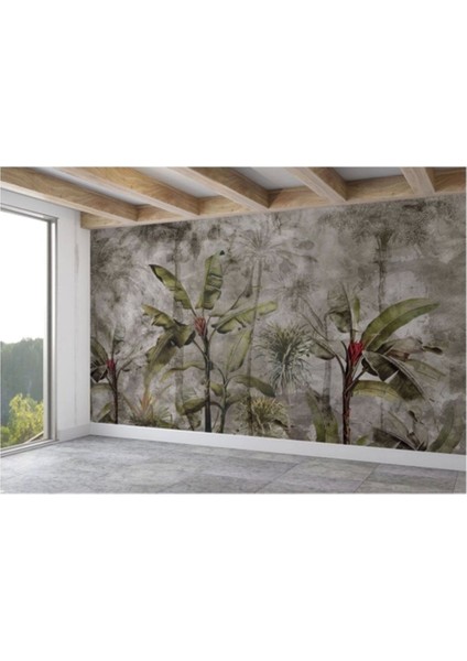 Tropikal Orman Bitkileri Desenli Duvar KAĞIDI-5633 fiyatları