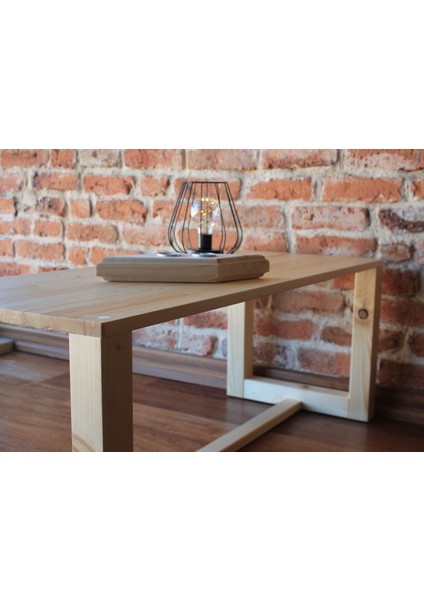 Masif Doğal Ahşap Iskandinav Stil Ham Renk Dikdörtgen Orta Sehpa modelleri
