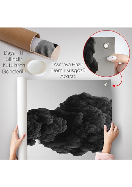 Kafasından Kara Duman Çıkan Adam Duvar ÖRTÜSÜ-7926 indirimleri