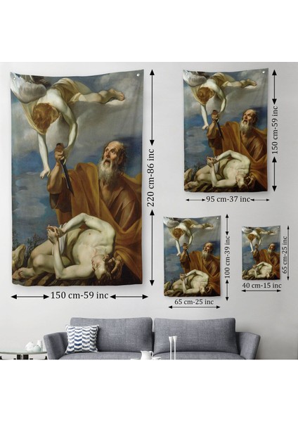 Ishak'ın Kurban Edilmesi, Orazio Riminaldi Duvar Örtüsü - HALISI-5290 modelleri
