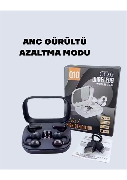 Q10 Dokunmatik Bluetooth Kulaklık - 6 Saat Müzik, Çift Dil, Hızlı Şarj modelleri