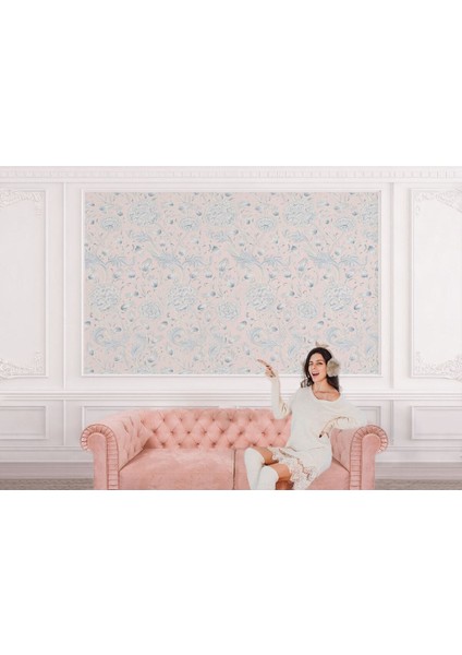 Vintagepastel Çiçekler Yapraklar Duvar KAĞIDI-5645 modelleri