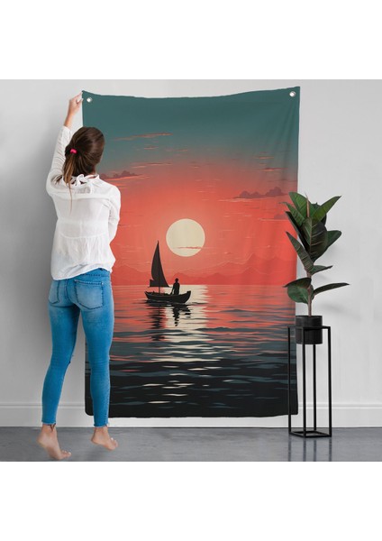 Okyanustaki Yelkenli Duvar ÖRTÜSÜ-7629 modelleri