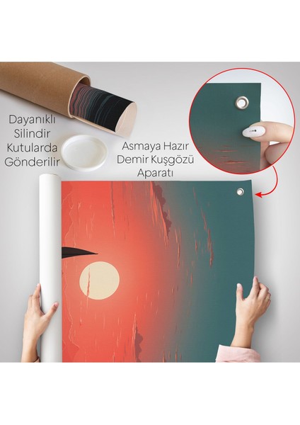 Okyanustaki Yelkenli Duvar ÖRTÜSÜ-7629 indirimleri