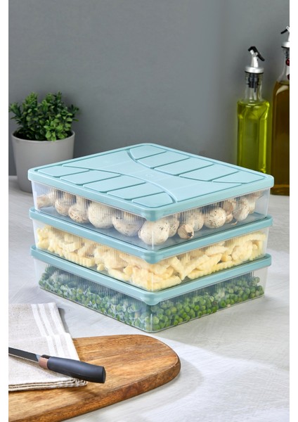 Saklama Kabı 3 Adet 3000 ml Mavi fiyatları