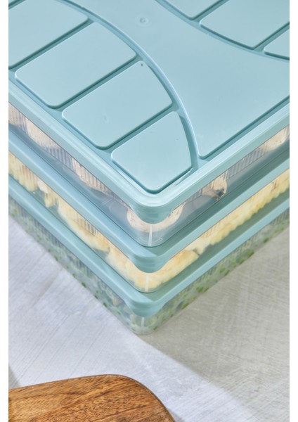 Saklama Kabı 3 Adet 3000 ml Mavi fırsatları