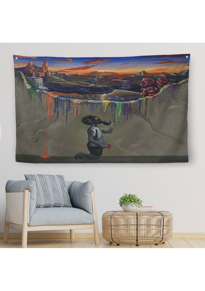 Sürreal Renkler Senfonisi Duvar ÖRTÜSÜ-HALISI-6640