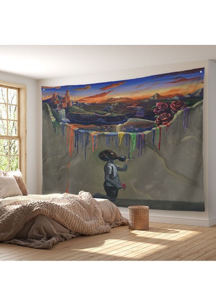 Sürreal Renkler Senfonisi Duvar ÖRTÜSÜ-HALISI-6640