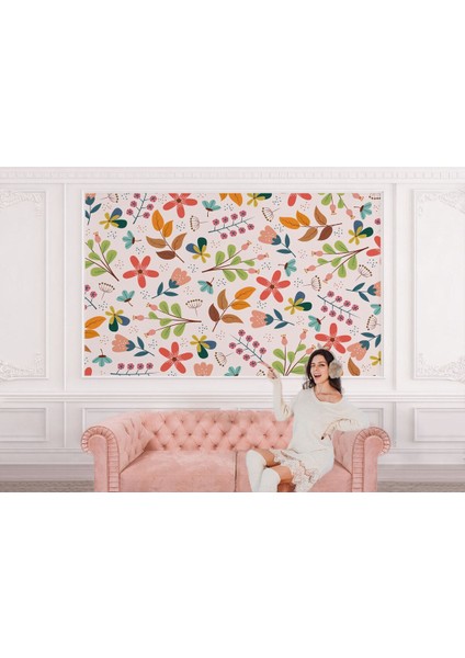 Db Renkli Çiçekler Desenli Duvar KAĞIDI-5651 modelleri