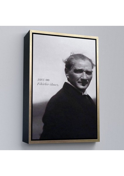 Çerçeveli Atatürk Portre Tablosu Mustafa Kemal Atatürk Dikdörtgen Dekoratif Kanvas TABLO-128 fiyatları