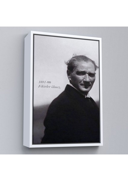 Çerçeveli Atatürk Portre Tablosu Mustafa Kemal Atatürk Dikdörtgen Dekoratif Kanvas TABLO-128 fırsatları