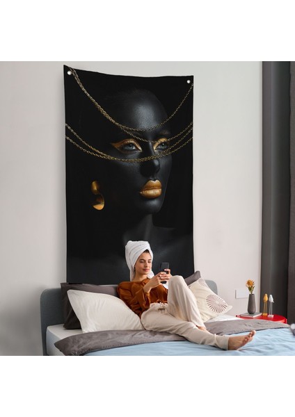 Altın Detaylı Kadın Duvar ÖRTÜSÜ-7879 fiyatları