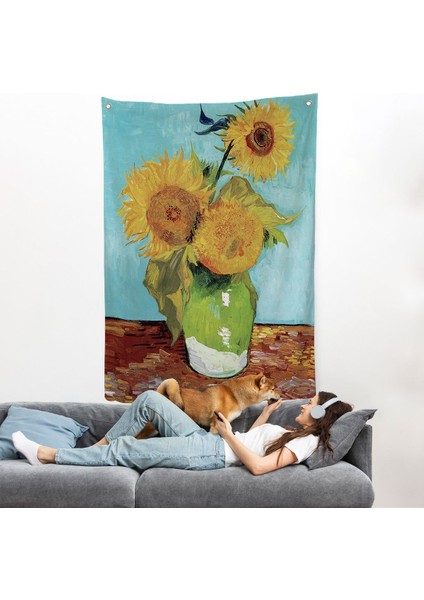 Vincent Van Gogh - Ayçiçekleri Duvar ÖRTÜSÜ-7464